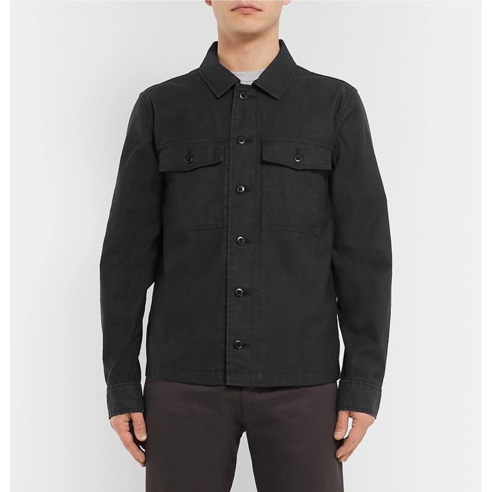 Todd Snyder Cotton Twill Overshirt Utility Shirt Jacket Black Workwear - XLarge